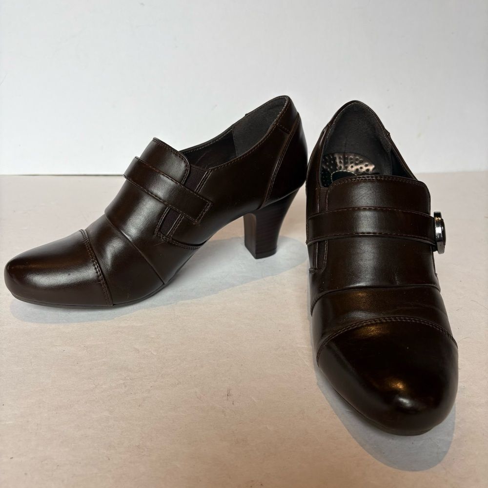 Pierre Dumas Elegant Brown Women's Heeled Shoes Desiree II Size 7M
